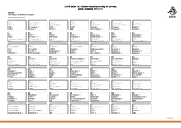 KNVB Beker 1E Elftallen Noord Zaterdag En Zondag Poule-Indeling 2012/'13