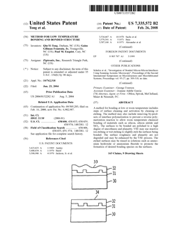 United States Patent (10) Patent N0.: US 7,335,572 B2 Tong Et A]