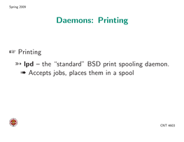 Daemons: Printing