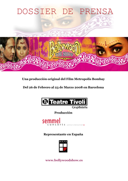 DOSSIER Bollywood the Show