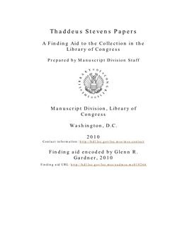 Thaddeus Stevens Papers