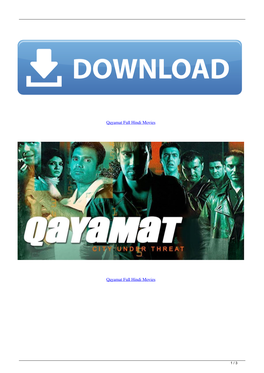 Qayamat Full Hindi Movies