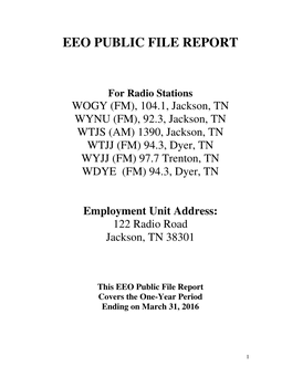 Eeo Public File Report