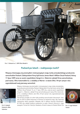 Packard Po Latach – Reaktywacja Marki?