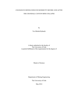 Changes in Mining Induced Seismicity Before and After