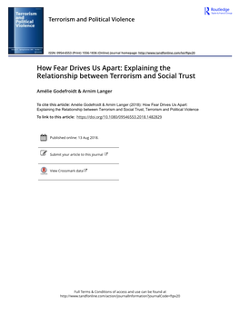 How Fear Drives Us Apart: Explaining the Relationship Between Terrorism and Social Trust