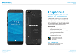 Fairphone 3 Das Smartphone, Das Sich Für Mensch Und Umwelt Einsetzt
