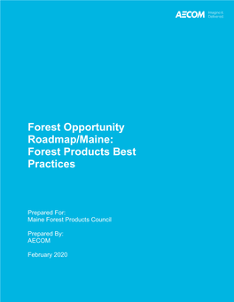 FOR/Maine Forest Products Transportation Best Practices Report