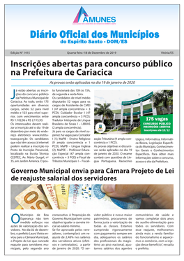 Inscrições Abertas Para Concurso Público Na Prefeitura De Cariacica As Provas Serão Aplicadas No Dia 19 De Janeiro De 2020