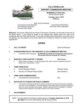 December 8, 1998 City Council Agenda