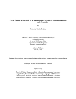 El Cine Quinqui: Transgresión En Las Masculinidades Retratadas En El Cine Postfranquista De La Transición