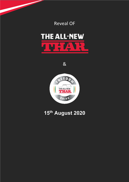 Reveal of & 15Th August 2020