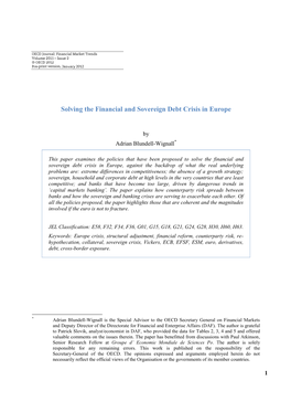 Solving the Financial and Sovereign Debt Crisis in Europe