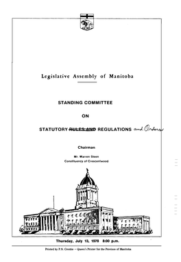 Legislative Assembly of Manitoba