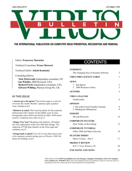 Virus Bulletin, October 1999