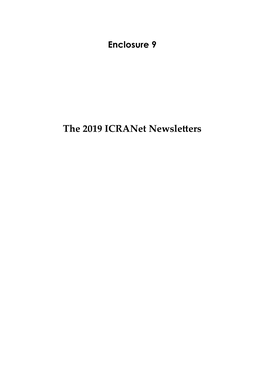 The 2019 Icranet Newsletters