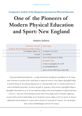 One of the Pioneers of Modern Physical Education and Sport: New England