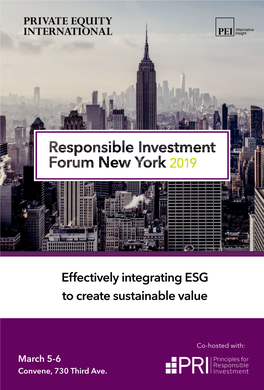 Responsible Investment Forum New York 2019