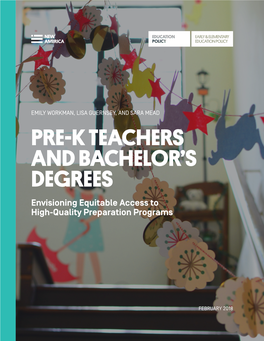 Pre-K Teachers and Bachelor's Degrees