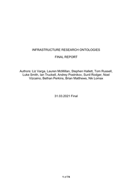 Infrastructure Research Ontologies Final Report