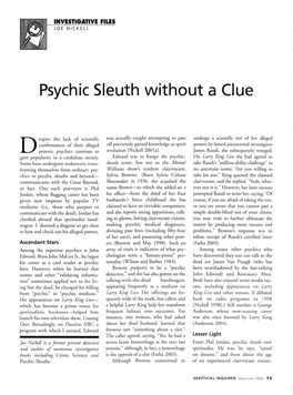 Psychic Sleuth Without a Clue