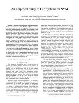 An Empirical Study of File Systems on NVM