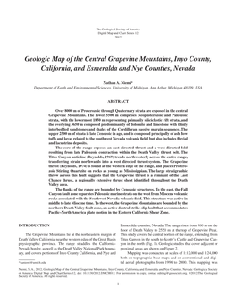 Grapevine Mountains, Inyo County, California, and Esmeralda and Nye Counties, Nevada