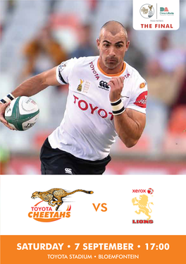 Saturday • 7 September • 17:00 Toyota Stadium • Bloemfontein Contents Cheetahs