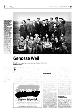 Genosse Weil Anzeige JW, 111,6 × 100 Mm