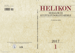 IRODALOM- ÉS KULTÚRATUDOMÁNYI SZEMLE • 2017 |1 KULTÚRATUDOMÁNYI SZEMLE RDLM S ÉS IRODALOM- a Százéves Dada 2017 1