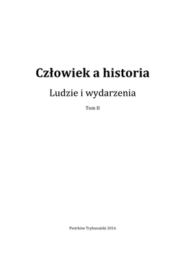 Człowiek a Historia Ludzie I Wydarzenia