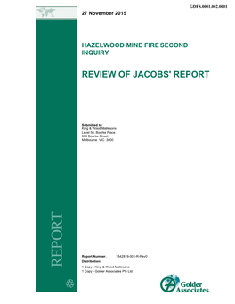 Review of Jacobs' Report