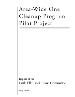 Area-Wide One Cleanup Program Pilot Project