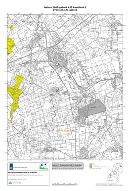 Kaart Natura 2000-Gebied Drentsche Aa-Gebied