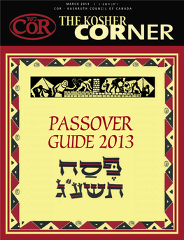 COR Passover Guide