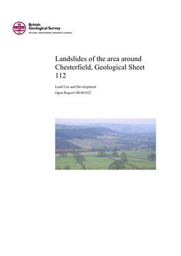 Landslides of the Area Around Chesterfield, Geological Sheet 112