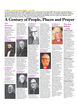 BRIDGE....Centenary Special Edition - July 2005 It Was Southwark Diocese’S 100Th Birthday on the Weekend of 2 and 3 July 2005