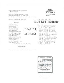 Jeffrey Webb Et Al Indictment