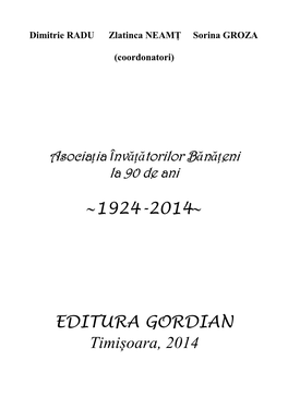 Volum Aniversar Asociatia Invatatorilor Banateni La 90 De