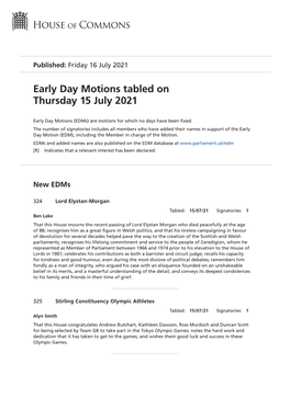 View Early Day Motions PDF File 0.08 MB