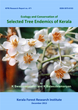 Selected Tree Endemics of Kerala