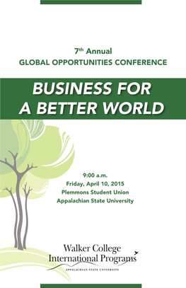 2015 Global Opportunities Conference