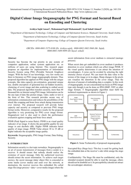 Digital Colour Image Steganography for PNG Format and Secured Based on Encoding and Clustering