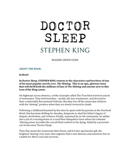 In Doctor Sleep, STEPHEN KING Returns to the Characters and Territory of One of His Most Popular Novels Ever, the Shining