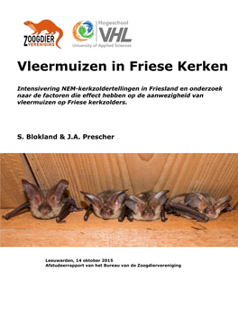 Onderzoeksrapport Vleermuizen in Friese Kerken 2015