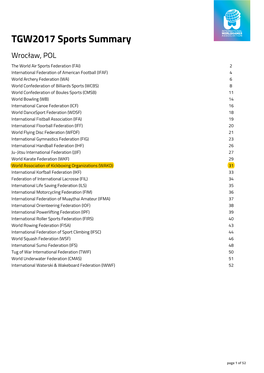TGW2017 Sports Summary