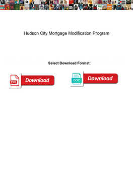 Hudson City Mortgage Modification Program
