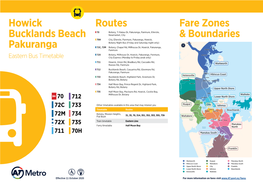 Routes Fare Zones & Boundaries Howick Bucklands Beach Pakuranga