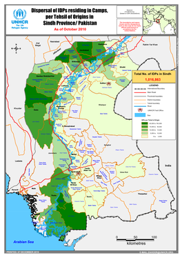 Pakistan Shown and the Designations Used on This Map Do Not Imply Official Endorsement Or Acceptance by the As of October 2010 United Nations R O W