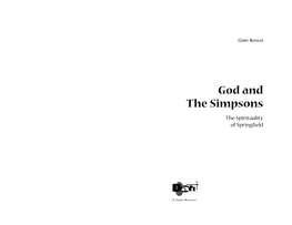 God and the Simpsons the Spirituality of Springﬁeld